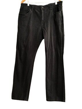 G.H. BASS & CO -MENS JEANS STRAIGHT LEG BLACK WASH JEANS SIZE 36X32